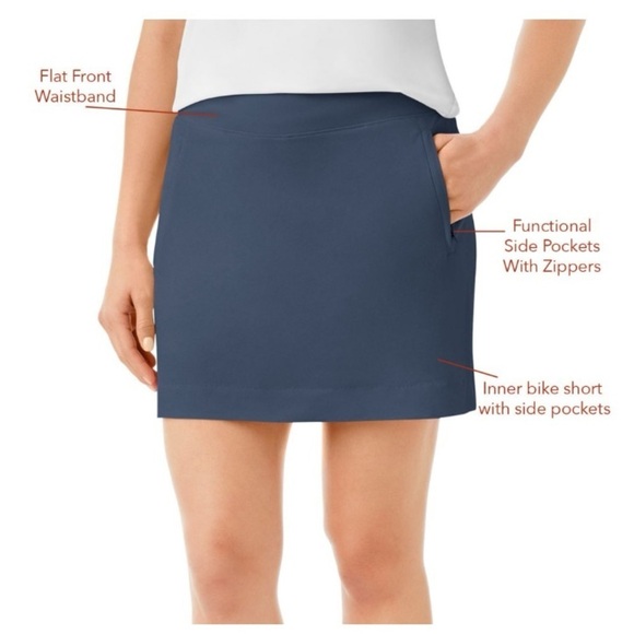 NWT Member’s Mark stretch skort Washed Indigo XXL - Picture 2 of 9